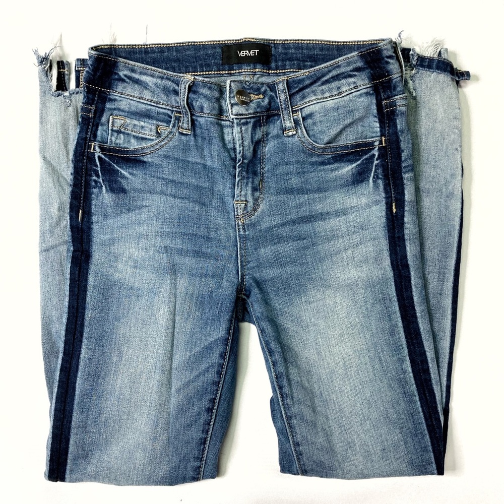 Vervet Ankle Skinny Jeans Side Stripe Size 24